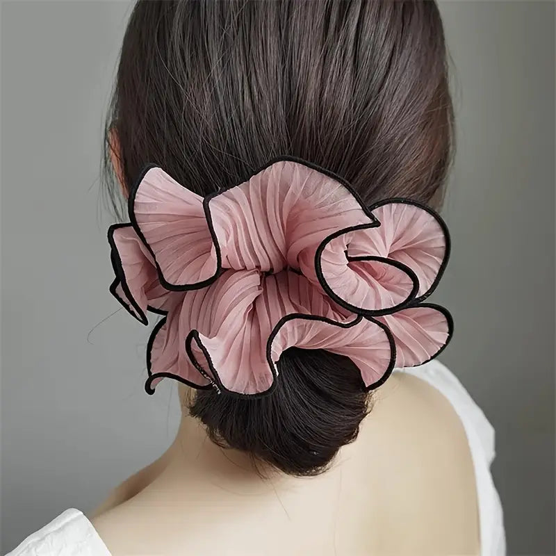 XL giant Rose Chic Fabric Scrunchies – Elegant & Minimalist Hair Ties for Everyday Glam