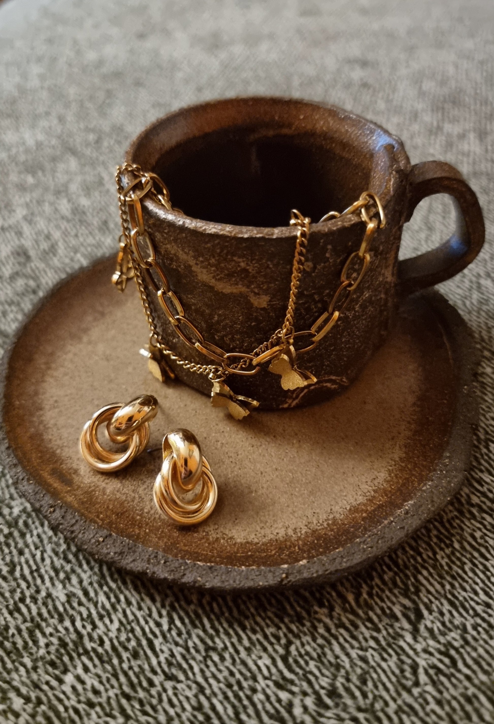 14k Gold Plated Circle Loop Earrings - 2025 new collection