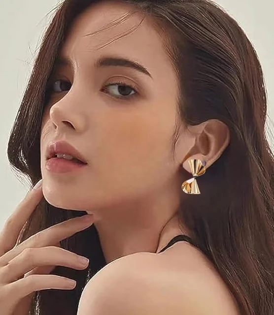 Boucles d'oreilles créoles rotatives en or 14 carats DAISY - Élégantes et hypoallergéniques