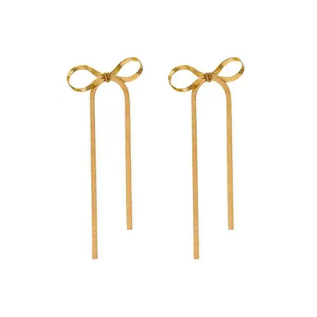 Eco-Friendly BEATRICE Ribbon Bow Earrings - Sweet, Cool & Trendy