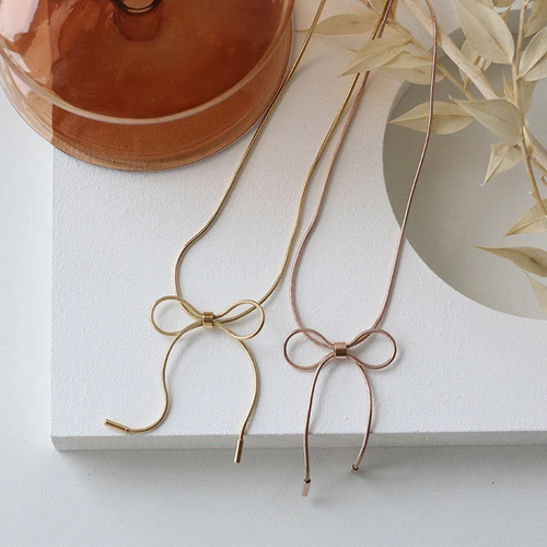 AMANDA Kanten strik gouden 18k geplateerde ketting