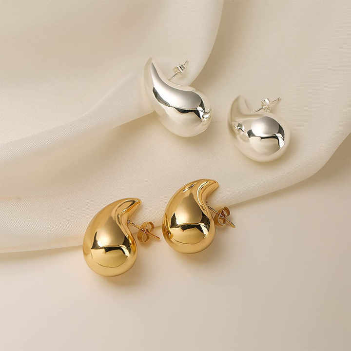 Boucles d'oreilles en plaqué or ELLA Fashion Droplet - Luxueuses et élégantes