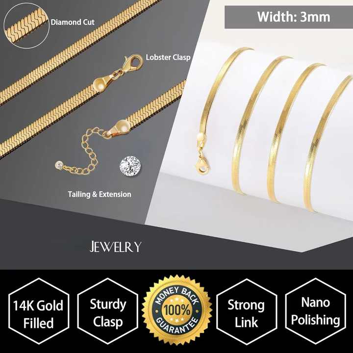 Timeless Elegance: 14K Gold-Plated Snake Chain Necklace