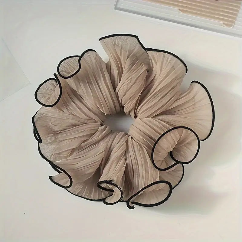 XL giant Beige Chic Fabric Scrunchies – Elegant &amp; Minimalist Hair Ties for Everyday Glam (Copy)